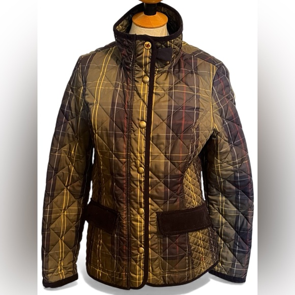 Joules UK English Women’s Quilted Plaid Showerproof Field Coat US Sz 6 UK Sz 10 - Picture 1 of 12